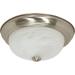 Nuvo Lighting 60/2622 2 Light 13-1/8 Wide Flush Mount Bowl Ceiling Fixture - Nickel