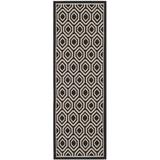 SAFAVIEH Indoor Outdoor CY6902-266 Courtyard Black / Beige Rug