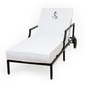 Authentic Hotel and Spa Authentic Turkish Cotton Embroidered Anchor White Towel Cover for Standard Chaise Lounge Chair