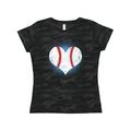 Inktastic Baseball Heart Popart Sports Women s T-Shirt
