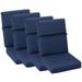 Aoodor Outdoor Chair Cushion 45â€�L x 22â€�W x 4â€�H Seat Cushion - Set of 4-Blue