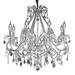 Ore International K-5802H 26 x 28 in. Nola Crystal Chandelier with LED Lights Clear