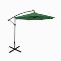 Westin Outdoor 94 Dark Green Solid Print Octagon Offset and Cantilever Patio Umbrella