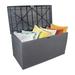 SESSLIFE 120 Gallon Outdoor Storage Deck Box Polypropylene Resin Waterproof Deck Storage Box for Outdoor Pillows Garden Tools and Pool Supplies Waterproof (Gray)
