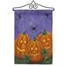 3 Pumpkins Garden Flag Set Halloween 13 X18.5 Double-Sided Yard Banner