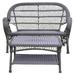 Jeco Santa Maria Wicker 2 Piece Patio Loveseat and Table Set with Optional Cushion