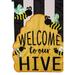 Evergreen Applique Double Sided Garden Flag -Welcome to our Hive High Quality Nylon Decorative Seasonal Flag Size - 12.5 x 18