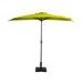 WestinTrends Lanai 9 Ft Outdoor Patio Half Umbrella with Base Include Small Deck Porch Grill Balcony Shade Umbrella with Crank 50 Lbs Square Concrete Base Lime Green