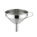 Wide Mouth Stainless Funnel with Filter Handled mouth funnel with handle Strainer for Transferring Liquid Fluid Kitchen Set Silver M(13cm)