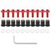 10pcs M5 5mm Motorcycle Windscreen Screws Fairing Windscreen Screws Bolt Windshield Mounting Nuts Red