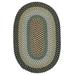 9 x 12 Black All Purpose Handcrafted Reversible Oval Outdoor Area Throw Rug
