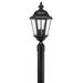 3-Light Large Outdoor Post Top or Pier Mount Lantern in Black with Clear Seedy Glass 10 inches W X 21.25 inches H-Black Finish-E26 Medium Vintage Lamp
