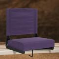 Flash Furniture Grandstand Comfort Seats by Flash - 500 lb. Rated Lightweight Stadium Chair with Handle & Ultra-Padded Seat Dark Purple