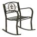 SalonMore Heavy Duty Outdoor Rocking Chair for Patio Backyard Park Rustic Black