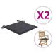 Anself 2 Piece Garden Chair Cushions Fabric Seat Cushion Patio Chair Pads Taupe for Outdoor Furniture 15.7 x 15.7 x 1.2 Inches (L x W x T)