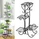 Goorabbit Metal Stand For Plant 4-Layer Metal Garden Patio Display Flower Rack Plant Stand Holder 32.3 H MR-HJ002