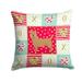 Australian Terrier Love Fabric Decorative Pillow Red