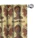 Ambesonne African Curtains Turban Palms Cultural Pair of 28 x63 Multicolor