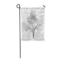 KDAGR Snowy Winter Tree Forked Trunk Long Branches Covered Shimmering Garden Flag Decorative Flag House Banner 28x40 inch