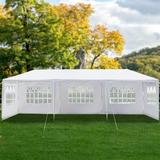 Canopy Tents 10 x 30 Heavy Duty Outdoor Canopy Party Tent with 8 Sidewalls Portable Folding Wedding Canopy Tent Easy Set-Up Waterproof Outdoor Party Gazebo Tent