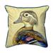 Betsy Drake ZP1201 22 x 22 in. Mrs. Wood Duck Zippered Indoor & Outdoor Pillow - Extra Large