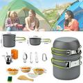 SAYFUT Camping Cookware Utensils outdoor tableware set Hiking Picnic Backpacking Camping Tableware Pot Pan