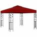 Anself Gazebo with Steel Frame Garden Canopy Tent Sun Shelter Wine Red for Patio BBQ Wedding Party Camping Trip Festival Cater Events 118.1 x 118.1 x 98.4 Inches (L x W x H)