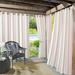 Sun Zero Valencia Cabana Stripe Indoor/Outdoor UV Protectant Room Darkening Grommet Curtain Panel 54 x108 Rose Quartz