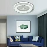 20 Modern Round Ceiling Fan Lamp LED Chandelier Light W/Remote 3 Color Change 20 Round Ceiling Fan Lamp Dimmable LED Chandelier Light Modern Remote Control Ceiling Fan Light Kit Remote Control LED