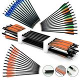 DODOING 20inch Carbon Crossbow Bolts Crossbow Hunting Arrows with 4 Vanes and Replaced Arrowhead/Tip for Hunting (12 Pack)