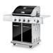 Heavy-Duty 5-Burner Propane Gas Grill - Stainless Steel Grill 4 Main Burner with 1 side burner 52 000 BTU Grilling Capacity Electronic Ignition System Built-in Thermometer - NutriChef NCGRIL2