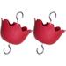 Hummingbird Feeder Insect Guard Ant Moat 2 Pack$Ant Guard for Hummingbird Feeders Red 2 Pack$2 Pack Hummingbird Feeder Bird Flower Feeders for Outside