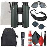 Swarovski EL FieldPro 12x50 Binoculars - Green + Padded Backpack + Flashlight + Cleaning Kit