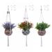 JANDEL 3pcs Hanging Baskets for Plants/Hanging Plant Holder/Fake Hanging Planters with Fake Plants/Fake Hanging Plant