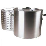 160 qt. Aluminum Boiling Pot with Basket