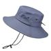 yuehao accessories summer outdoor sun hat protection bucket boonie cap solid adjustable fishing hat bucket hats dark gray