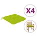 Suzicca Chair Cushions 4 pcs Bright Green 19.7 x19.7 x2.8 Fabric