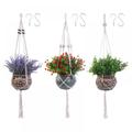 3 Pack Macrame Plant Hangers with Hooks Wall Hanging Planter Basket Flower Pots Holder for Indoor Outdoor Boho Home Decor