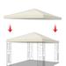 10 x 10 FT Replacement Canopy Top Cover Single Tiered Patio Sunshade Upgraded UV Protection Gazebo Tent Canopy Cover ONLY