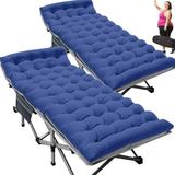 Slsy Folding Camping Cots with 2 Sided Mattress & Carry Bag 2 Packs 75 *28 Folding Cot Sleeping Cot Tent Cot Supports up to 880 lbs