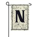 America Forever Spring Monogram Garden Flag Letter N 12.5 x 18 inches Double Sided Vertical Outdoor Yard Lawn Beautiful Flowers Floral Design Welcome Spring Seasonal Art