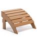 Adirondack Footrest All-Weather Plastic Wood Ottoman for Lawn Patio Deck Garden Porch Brown