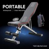 NAIMP Adjustable Commercial Grade Weight Bench Foldable 330lbs Capacity Multiuse Full Body Workout Bench Weight Lifting Sit Up Ab Bench Flat Incline Decline Bench Press for Home Exercise Gym