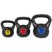 BalanceFrom Wide Grip Kettlebell Exercise Fitness Weight Set 3-Pieces: 10lb 15lb and 20lb Kettlebells