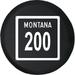 Black Tire Covers - Tire Accessories for Campers SUVs Trailers Trucks RVs and More | Montana State Route 200 Black 29 Inch