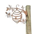 Father s Day Gift Bee Hive Garden Decor Iron Silhouettes Tree Plug-in Ornament Father s Day Gift Garden Decor Iron Silhouettes Bee Hive Tree Plug-in Ornament