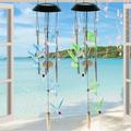 Hands DIY Solar Wind Chime Light Colorful Solar Powered LED Light with Bells Waterproof Wind Bell Hanging Lamp Light Sensor Birds Decorative Wind Chime Lamp for Home Patios Porch Decor