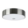 Aspen Creative 63004S-1 LED Small Flush Mount Ceiling Light Fixture Contemporary Design in Satin Nickel Finish Frosted Glass Diffuser 11 Diameter