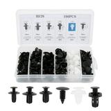 Willstar Auto Fastener Clips 100pcs Car Plastic Rivets Car Clips Bumper Fasteners Rivet Clips Expansion Screws Replacement Kit US