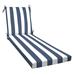 3i Products Inc. Textured Chaise Lounge Cushion - 22.5 wide x 70 long x 3.5 thick Navy & White